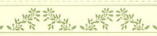 Dollhouse Miniature Wallpaper:1/2" Scale Border Acorns Green On Cream